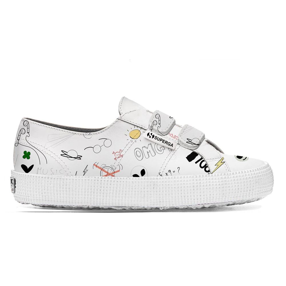 Zapatilla 2750 Synleastrapbumpescribblej White Superga