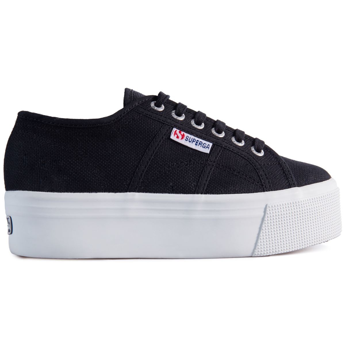 Zapatilla 2790 Cotwn Linea And Down Black White Superga