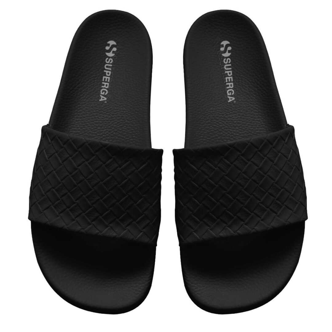 Sandalia 1908 Slides Woven Leather Black Superga – Superga Chile